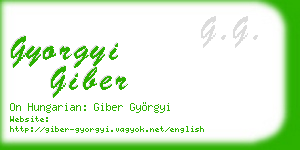 gyorgyi giber business card